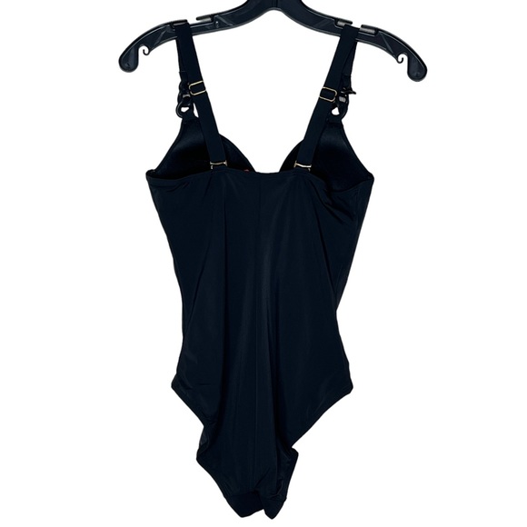 Spanx Bra-LLelujah Black Soft Chain One Piece Swimsuit Bathing Suit Size 6B/C - Picture 10 of 13